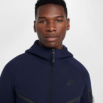 Nike, M NK TCH FLC FZ WR HOODIE, mens, HOODIES, OBSIDIAN(BLACK), S
